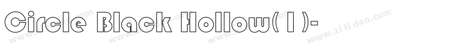 Circle Black Hollow(1)字体转换